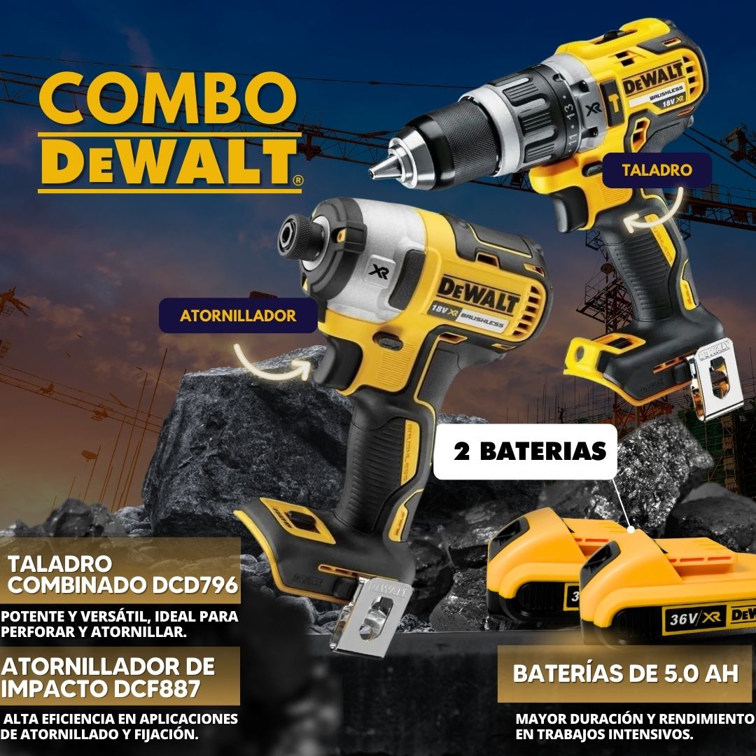 DeWalt: Taladro + Atornillador Inalámbrico