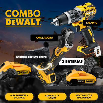 Kit Dewalt®  Taladro + Amoladora de Alto Impacto