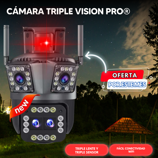 TriVision Pro®  Camara de Seguridad con Alarma